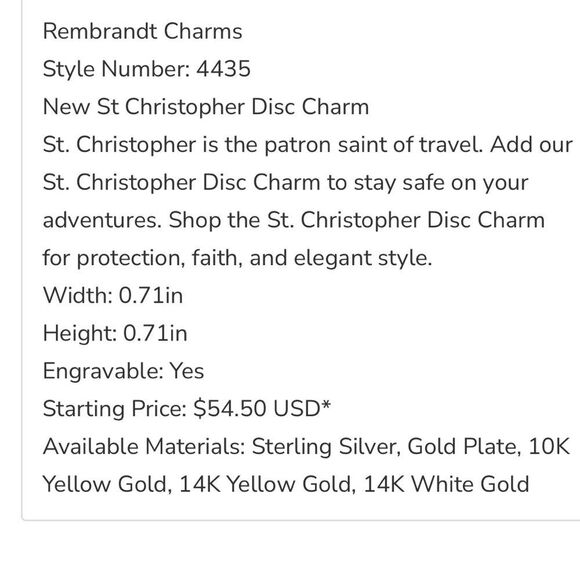 Vintage Rembrandt Sterling Silver St. Christopher Medal & 24” Chain - Picture 11 of 11